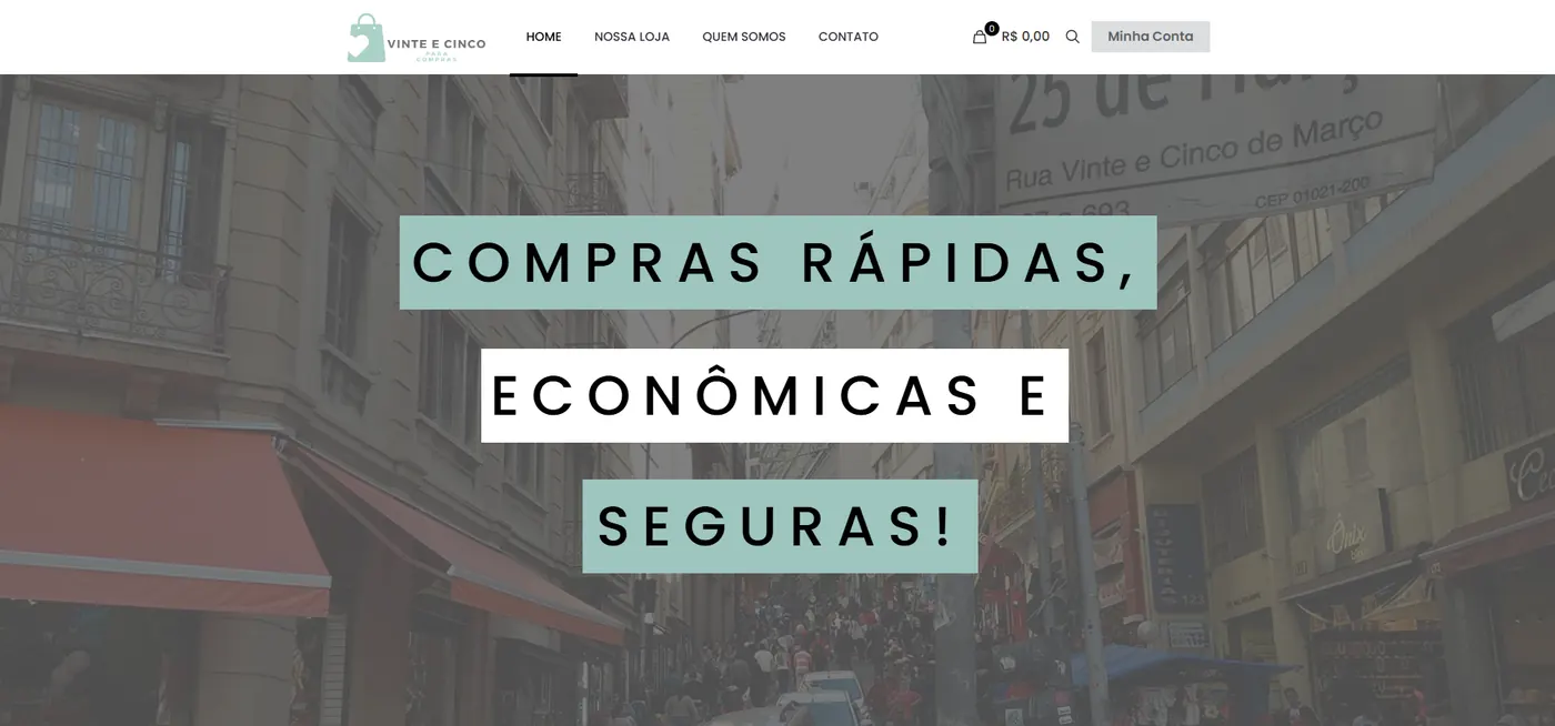 Captura do site 25 Para Compras