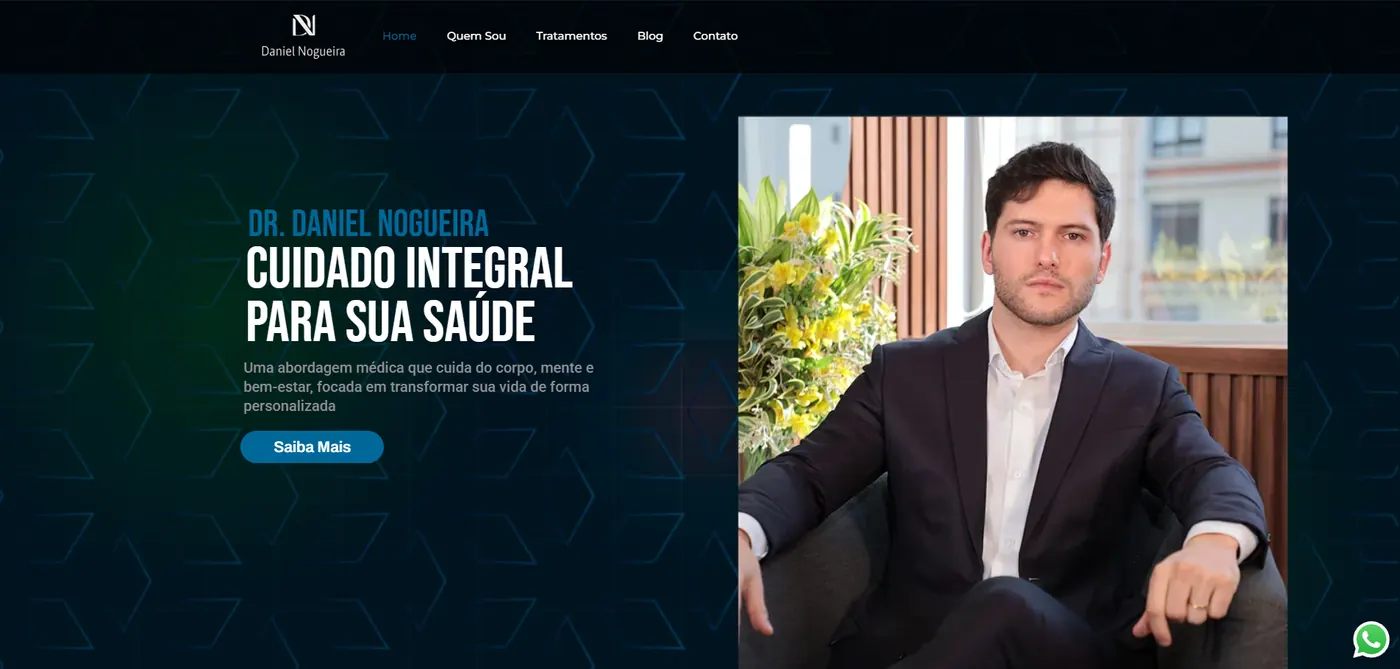 Captura do site Dr. Daniel Nogueira