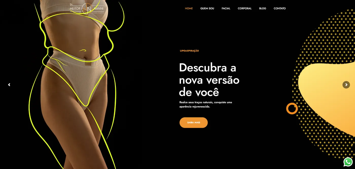 Captura do site Dr. Heitor Nanni