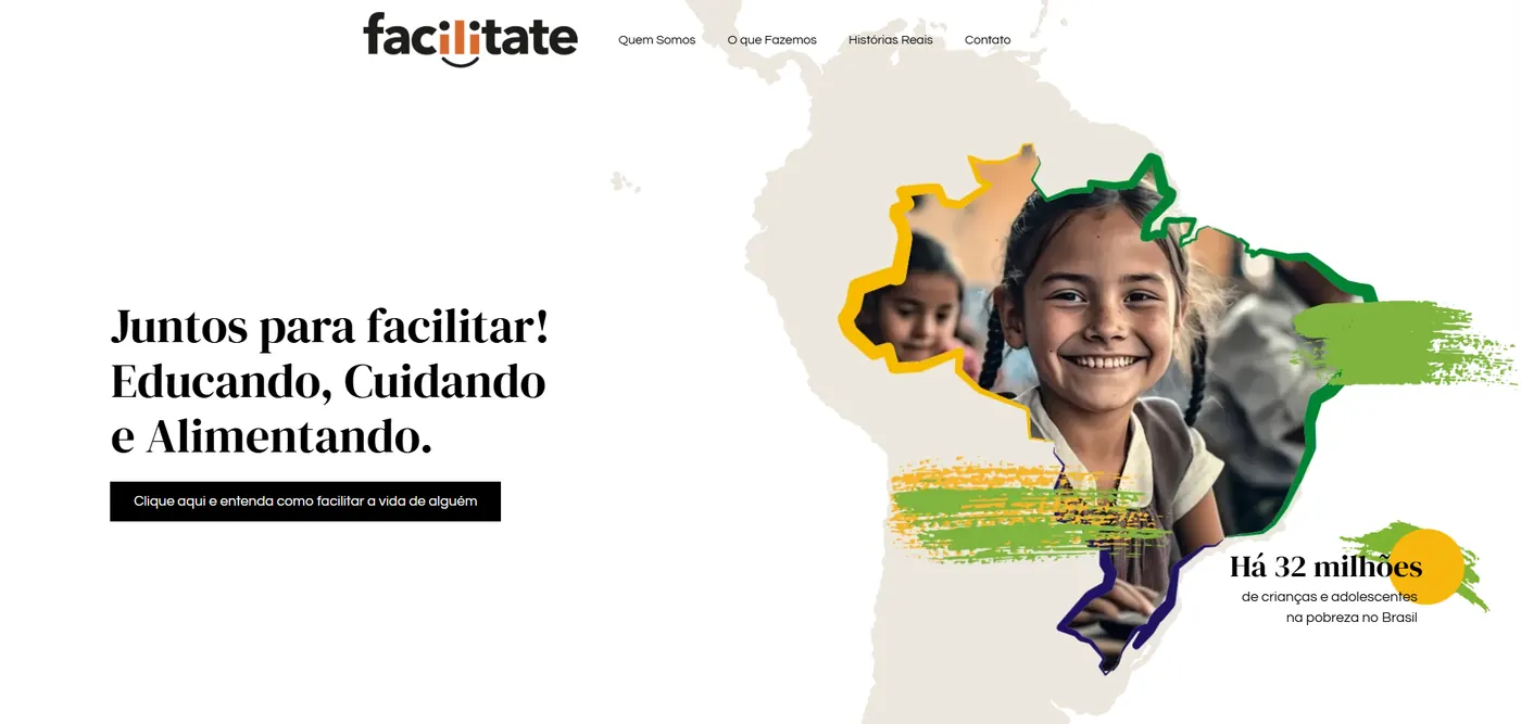 Captura do site Facilitate
