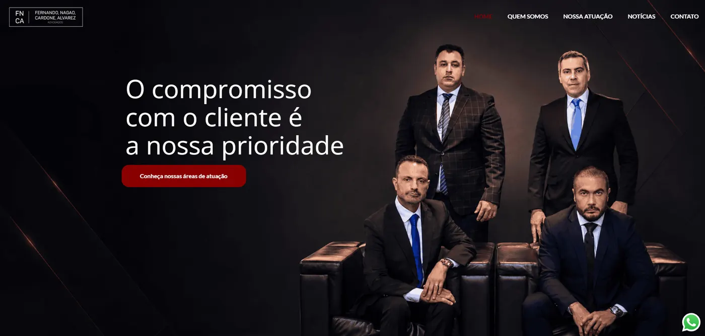 Captura do site FNCA Advogados