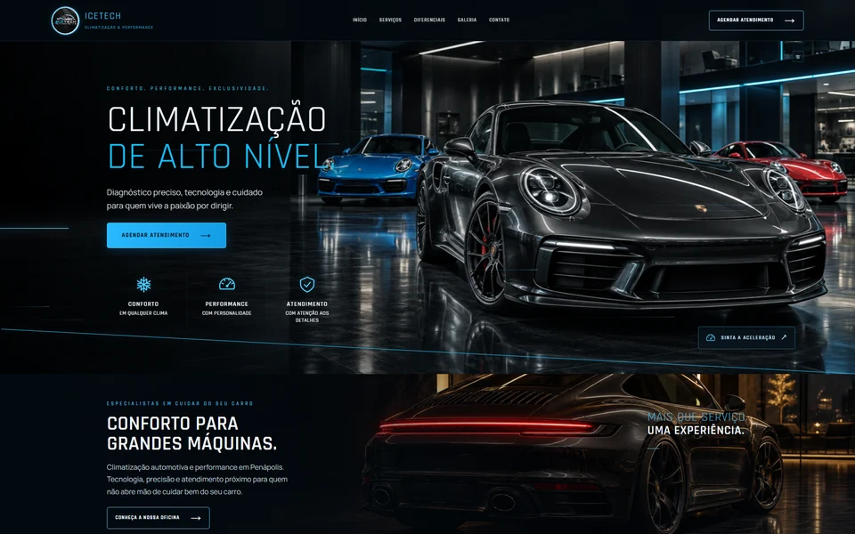 Captura do site ICE TECH