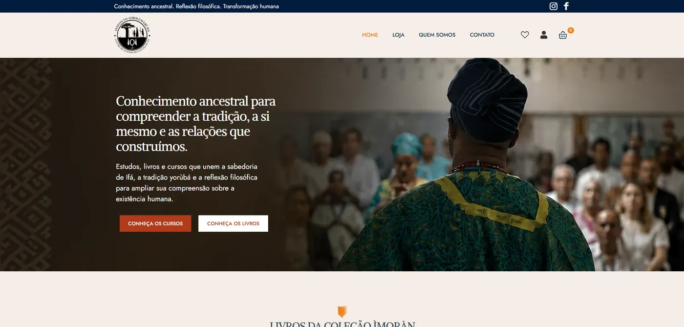 Captura do site IOFA