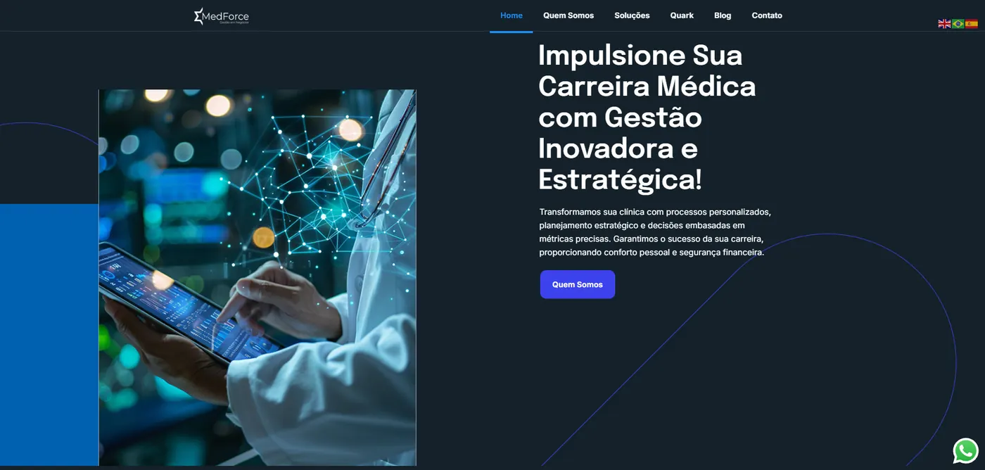 Captura do site MedForce